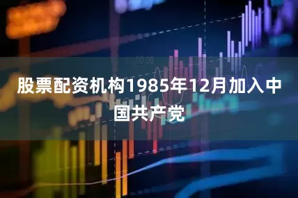 股票配资机构1985年12月加入中国共产党