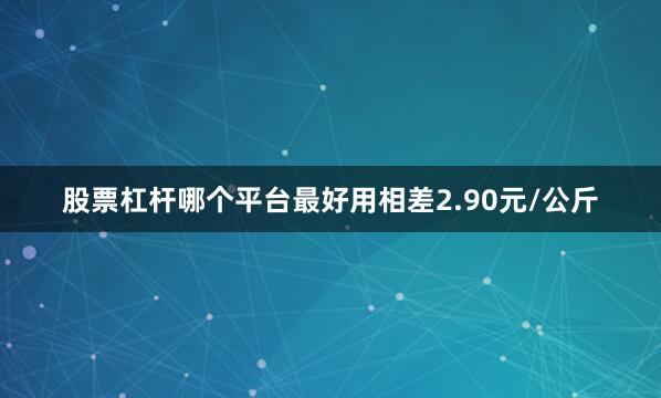 股票杠杆哪个平台最好用相差2.90元/公斤